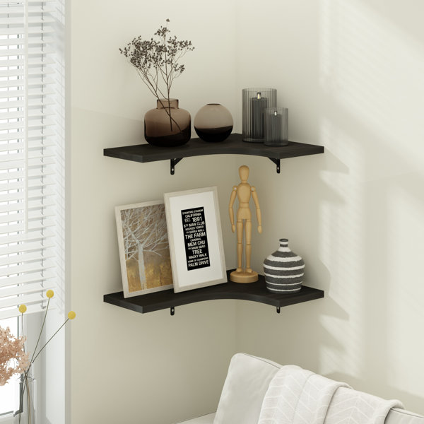 Ebern Designs Authement Corner Shelf Wayfair